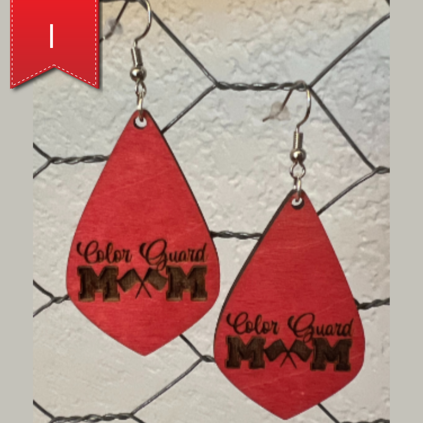 Guard Mom Red Earrings
