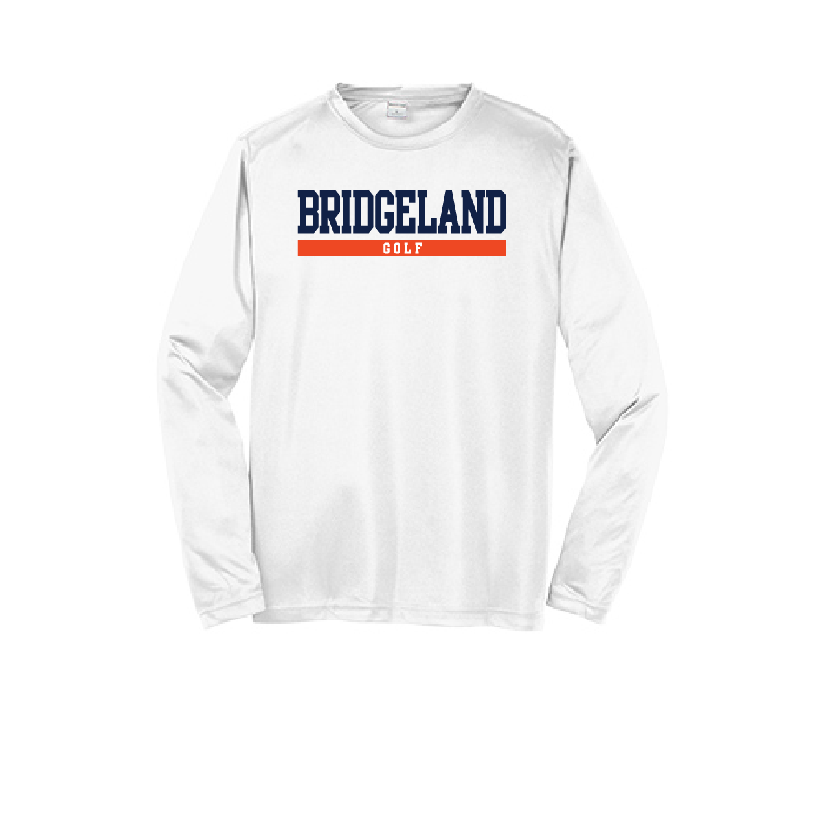 100% Poly L/S White Bridgeland Golf 2023