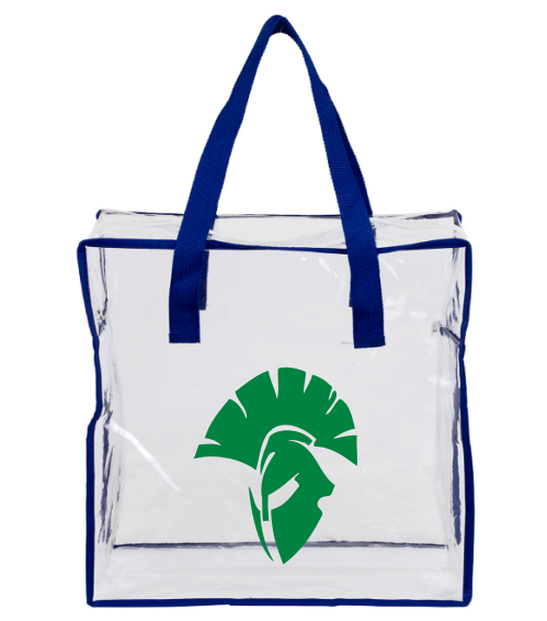 Spartan Clear Vinyl Stadium Compliant Tote Bag