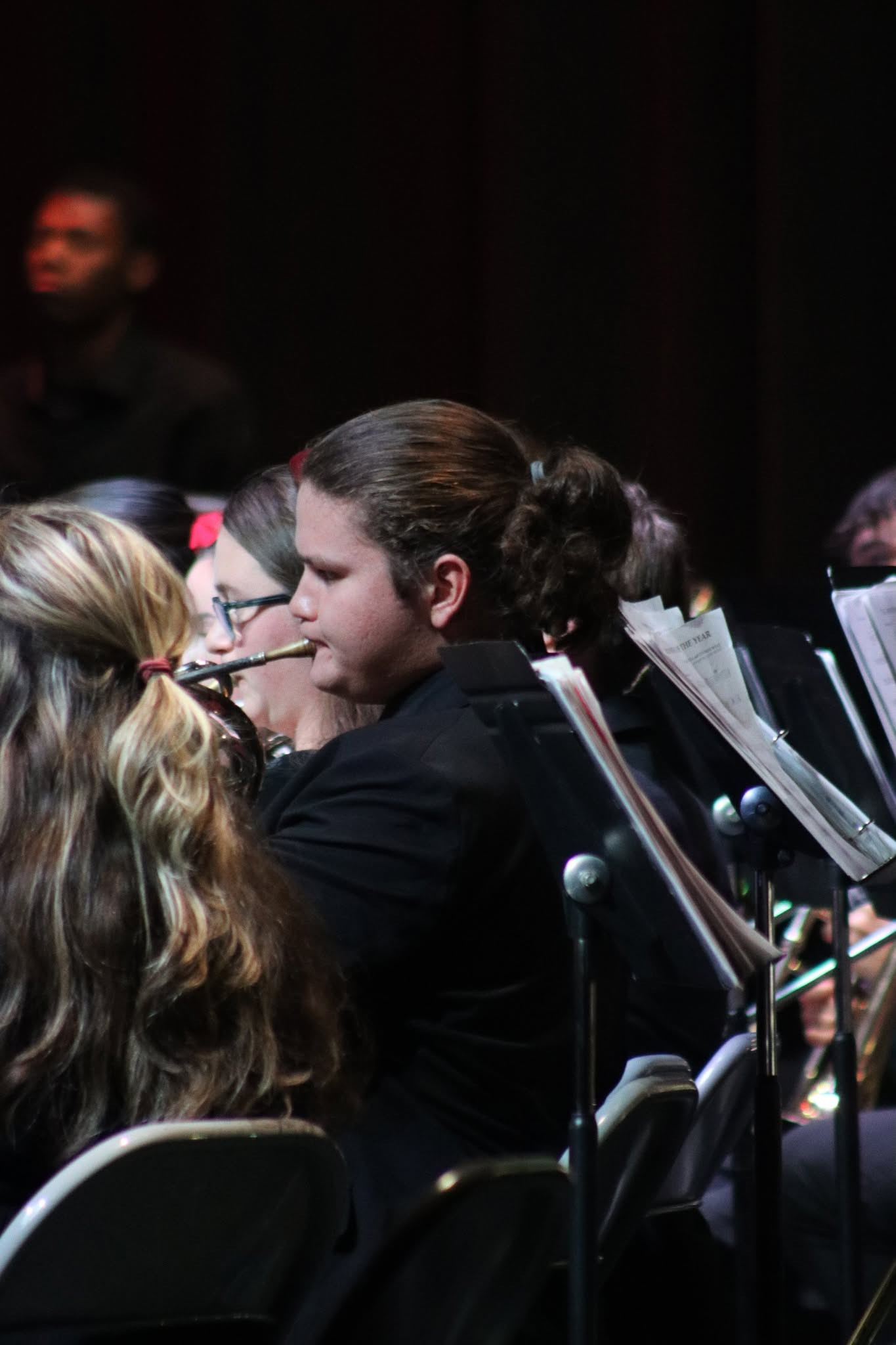 Benton band student plays at concert.