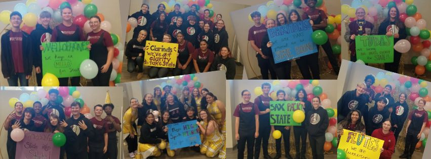 Student sections getting ready to represent Benton at State Competition.
